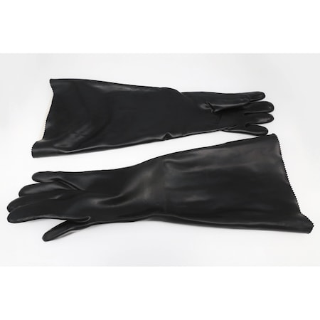 American Hawk Industrial 33" Cotton Lined Rubber Sandblasting Gloves 7" opening, PR 3034